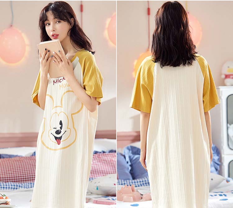 Đầm ngủ cotton hình gấu Bear dễ thương phong cách Hàn Quốc ( hàng ...